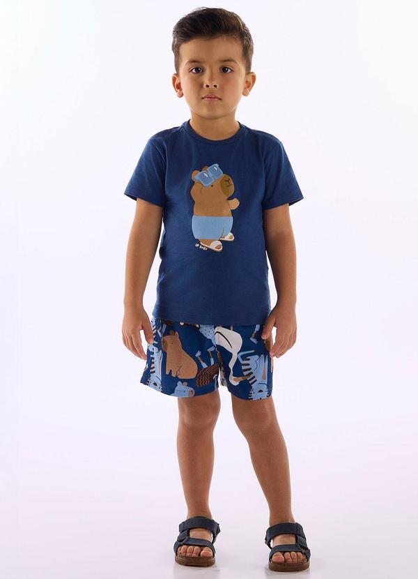 Conjunto Tropical Short Azul