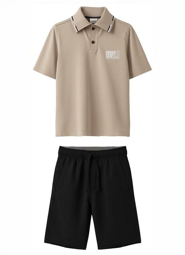 Conjunto Urban Sport com Suedini Premium Cáqui