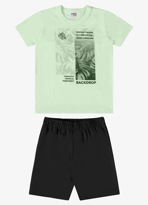 Conjunto Verão Menino com Relevo Verde