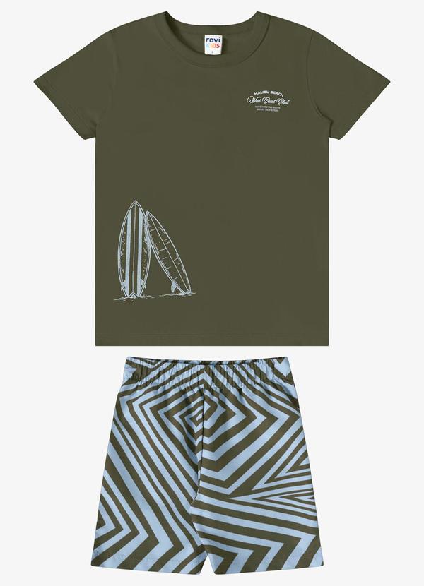 Conjunto Verão Menino Localizada Verde