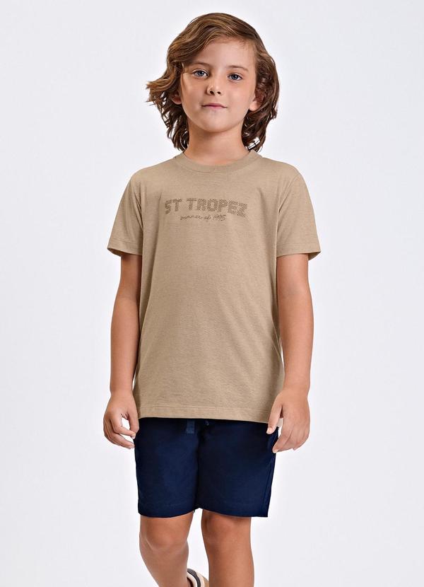 Conjunto Verão Menino Meia Malha Bege