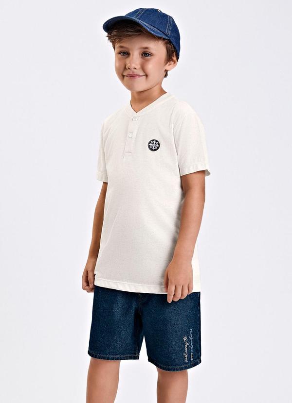 Conjunto Verão Menino Meia Malha Bege