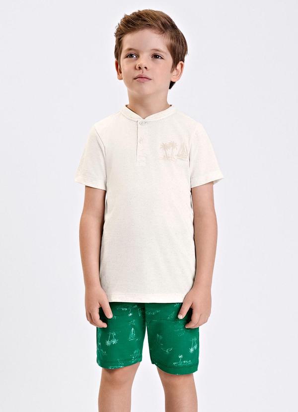 Conjunto Verão Menino Meia Malha Verde