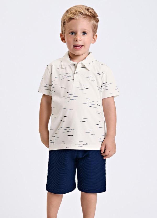 Conjunto Verão Menino Polo com Bermuda Bege