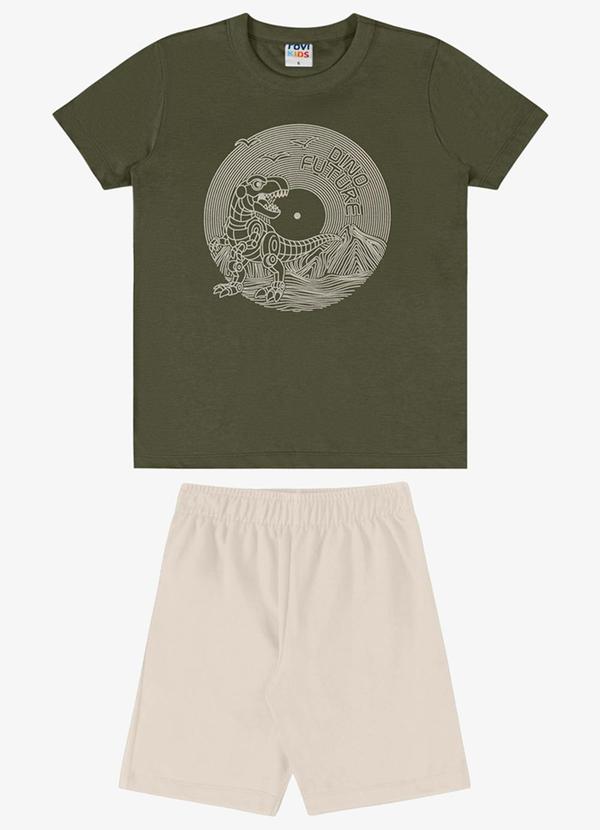 Conjunto Verão Menino Relevo Verde