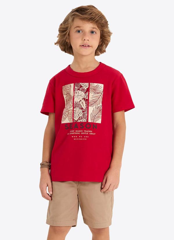 Conjunto Verão Menino Relevo Vermelho