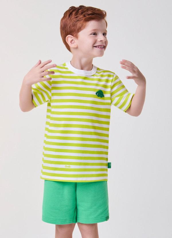 Conjunto Verde com Listras do Dino Verde