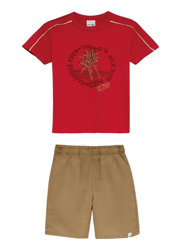 Vista 2 Conjunto Vermelho Malwee Kids Malwee Kids