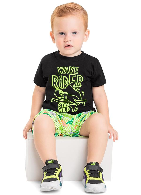 Conjunto Wave Rider para Bebê Menino Preto