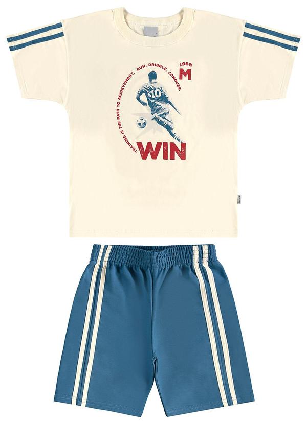 Conjunto Win em Moletinho Off White