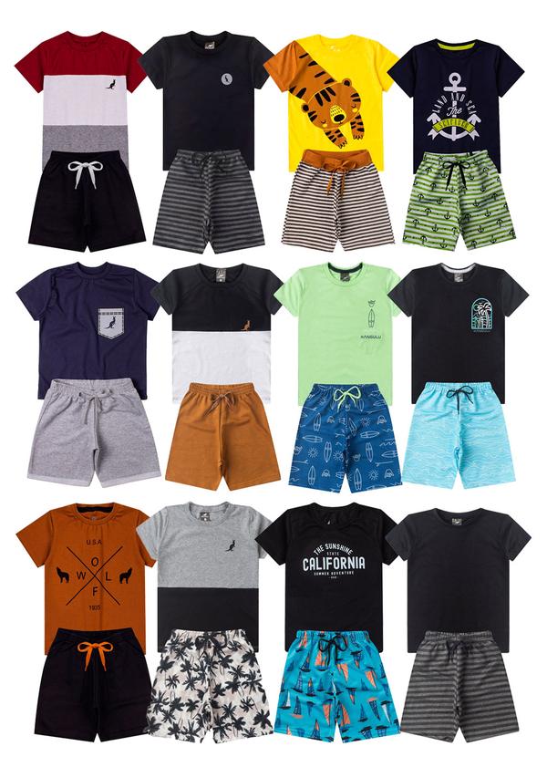 Kit 2 Conjunto Sortidos Infantil Multicolorido