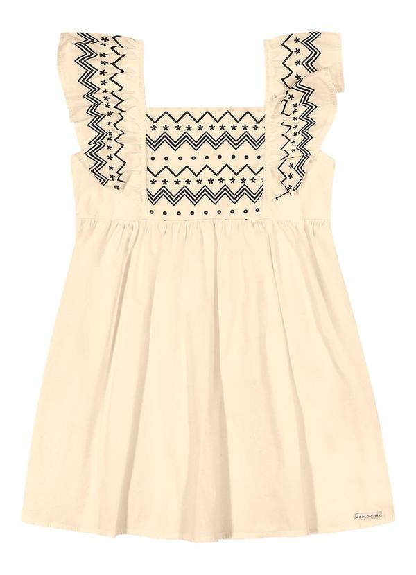 Vestido Infantil Menina com Babados Amarelo