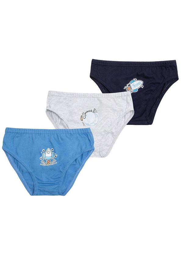 Kit 3 Cuecas Slip Infantil Select