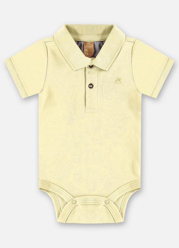Body Polo Suedine Bebê Menino Amarelo
