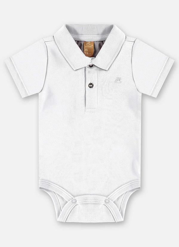 Body Polo Suedine Bebê Menino Branco