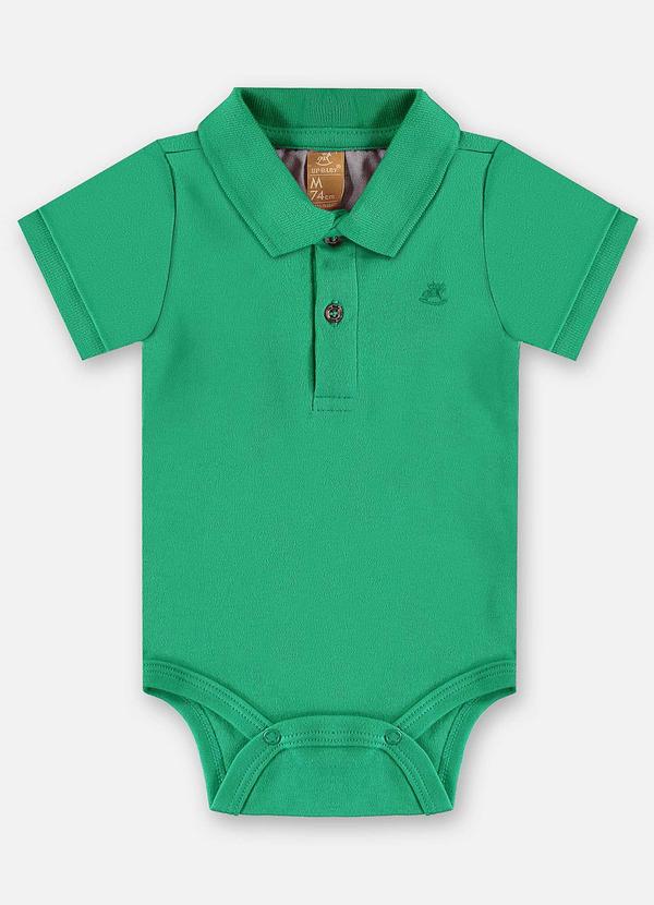 Body Polo Suedine Bebê Menino Verde