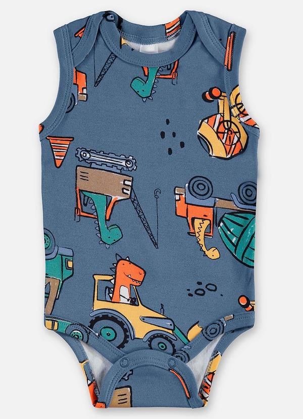 Vista 2 Body Regata Suedine Bebê Menino Azul Up Baby Up Baby
