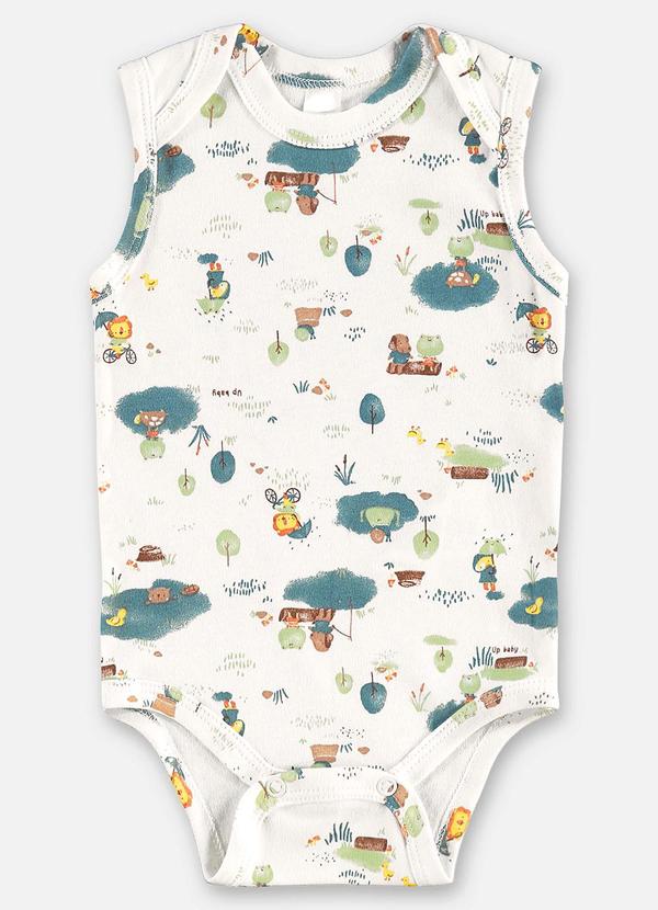 Vista 2 Body Regata Suedine Bebê Menino Bege Up Baby Up Baby