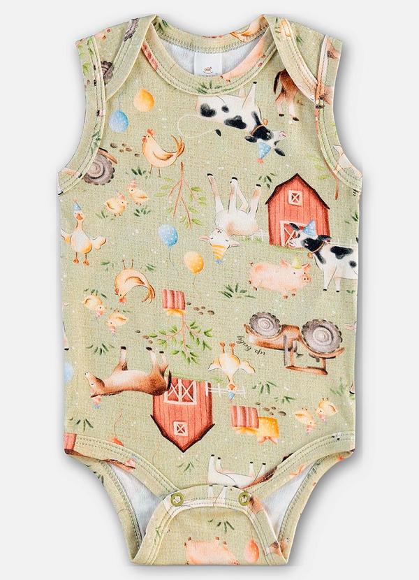 Vista 2 Body Regata Suedine Bebê Menino Verde Up Baby Up Baby