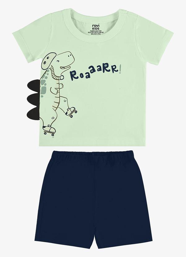 Conjunto Camiseta com Bermuda Infantil Verde