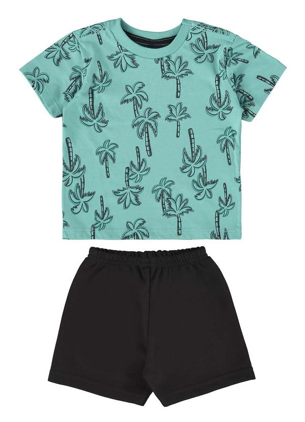 Vista 2 Conjunto Camiseta e Bermuda Bebê Verde Bee Loop Bee Loop
