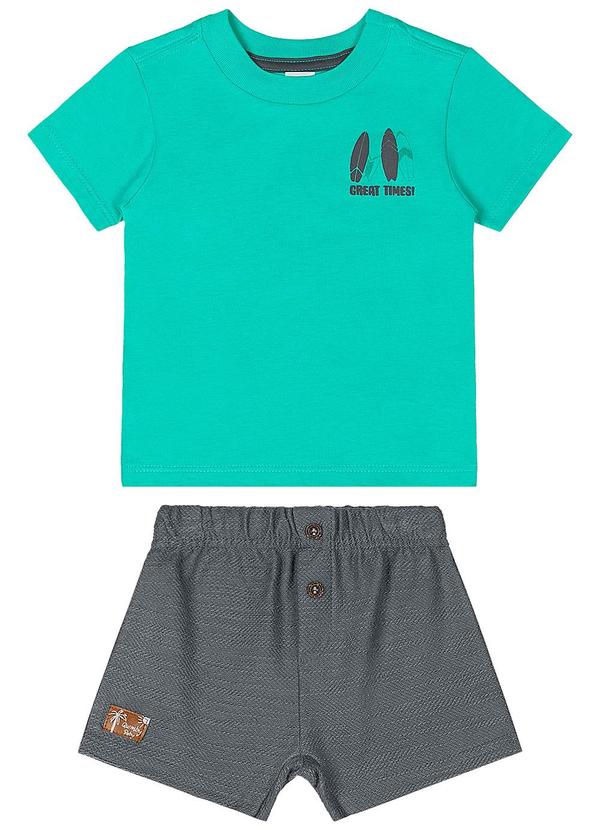 Conjunto Camiseta e Bermuda Verde