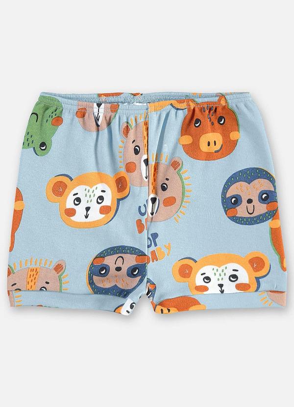 Vista 2 Short Suedine Bebê Menino Azul Up Baby Up Baby