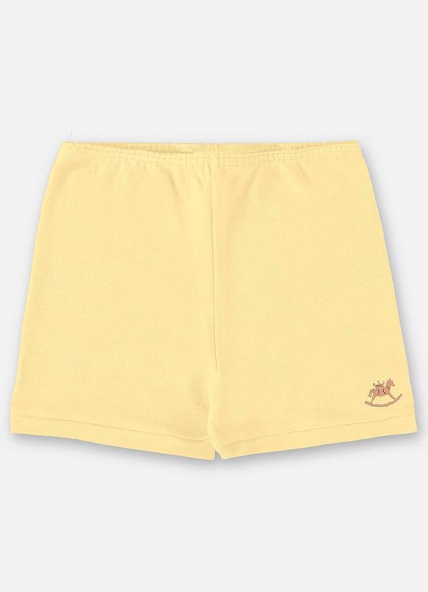 Vista 2 Short Unissex Básico para Bebê Amarelo Up Baby Up Baby