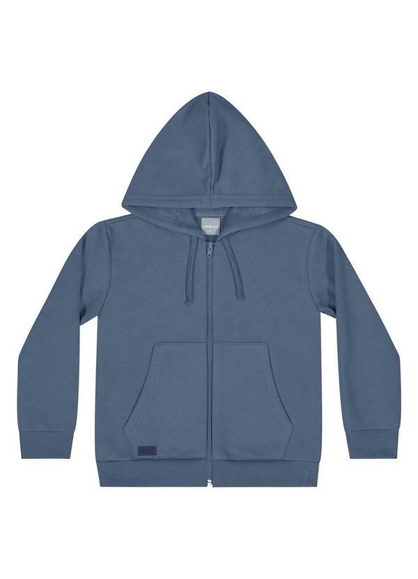 Vista 2 Jaqueta Básica para Menino Azul Quimby Quimby