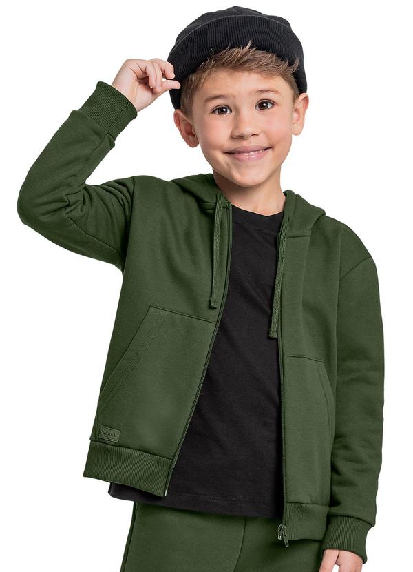 Vista 2 Jaqueta Básica para Menino Verde Quimby Quimby