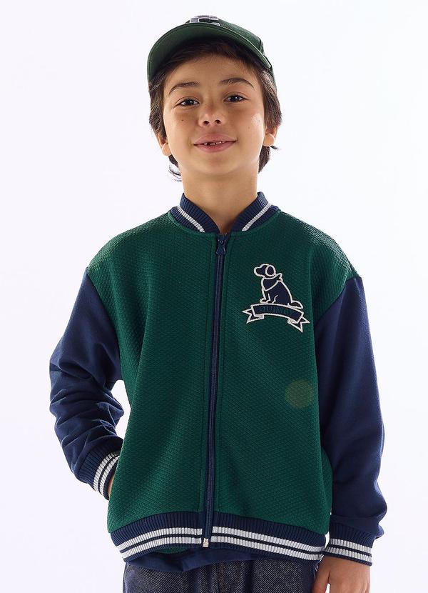 Jaqueta Bomber em Matelassê Verde