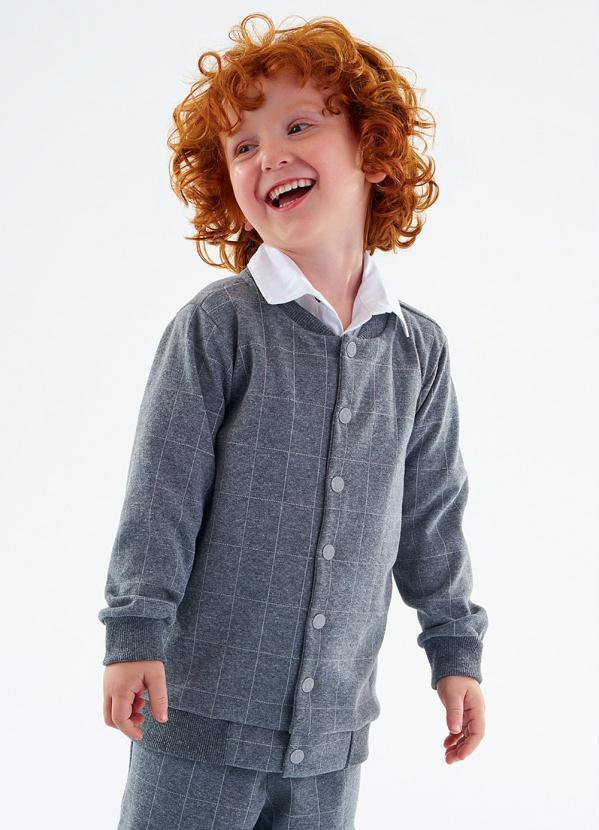 Jaqueta Bomber Menino Infantil Cinza