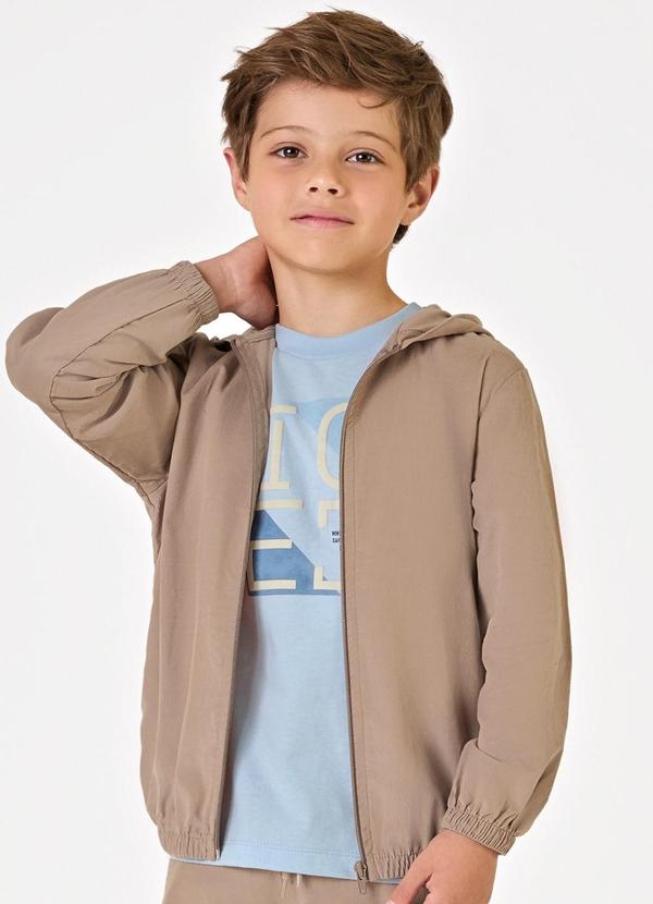 Jaqueta com Capuz Masculino Cotelê Marrom