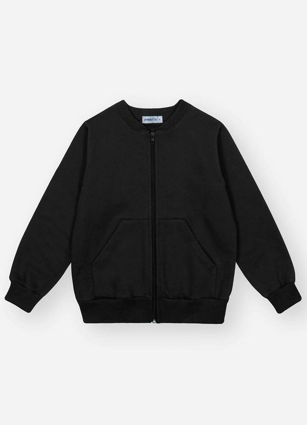 Jaqueta Felpada Infantil Menino Preto