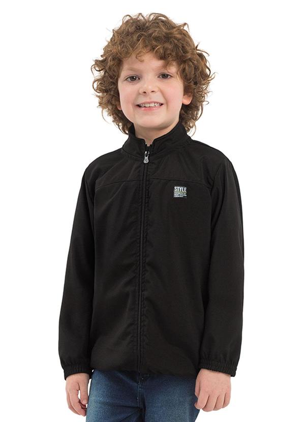 Jaqueta Infantil com Bolso Preto