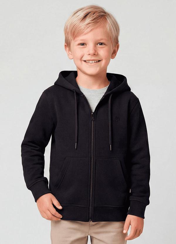 Jaqueta Infantil com Capuz Preto