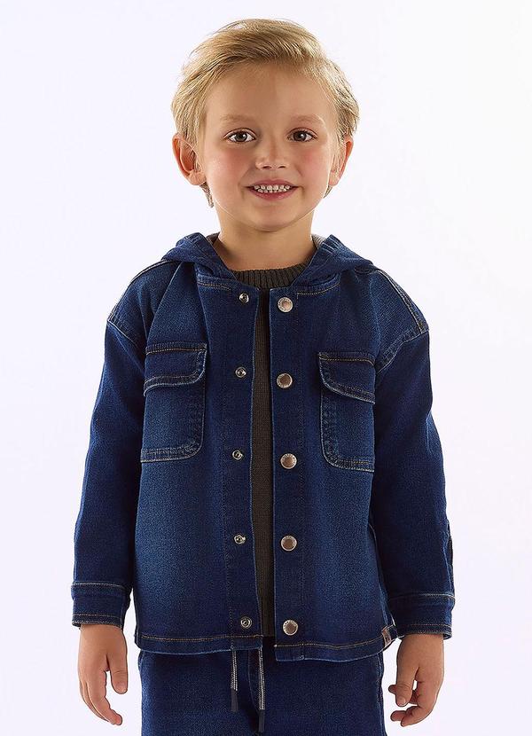 Jaqueta Infantil Jeans Moletom Azul