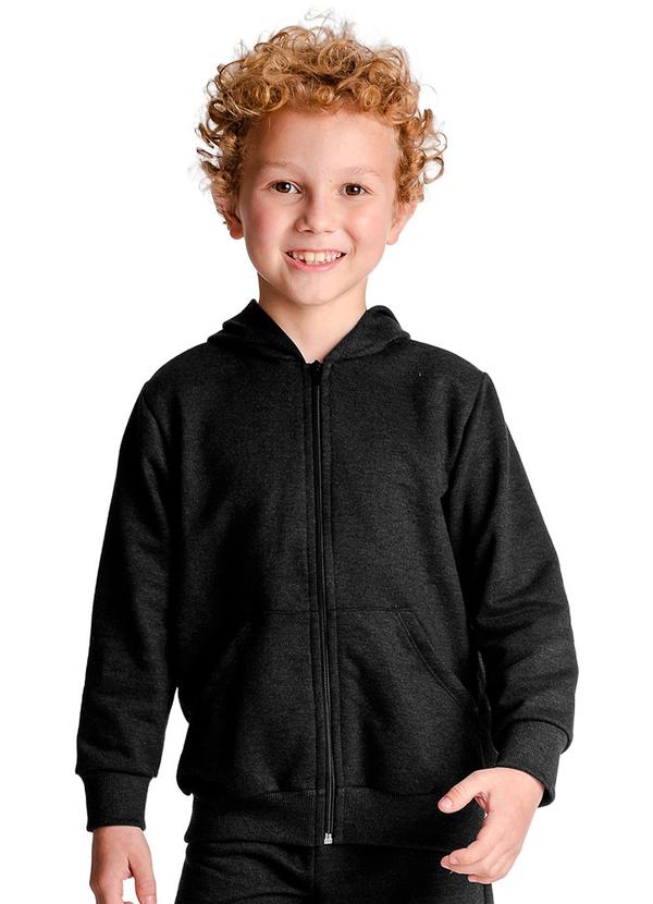 Jaqueta Infantil Masculina Básico Preto