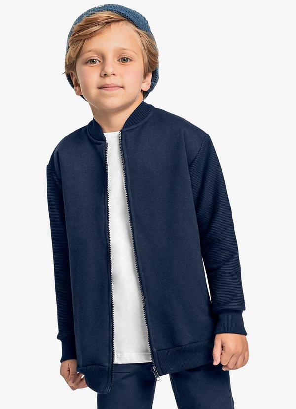 Vista 2 Jaqueta Infantil Masculina Bomber Azul Trick Nick Trick Nick