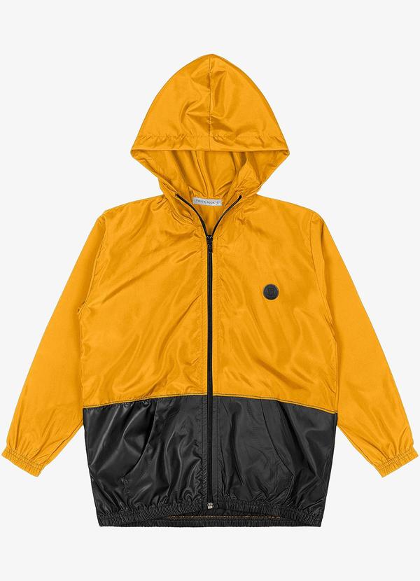 Vista 2 Jaqueta Infantil Masculina com Capuz Amarelo Trick Nick Trick Nick