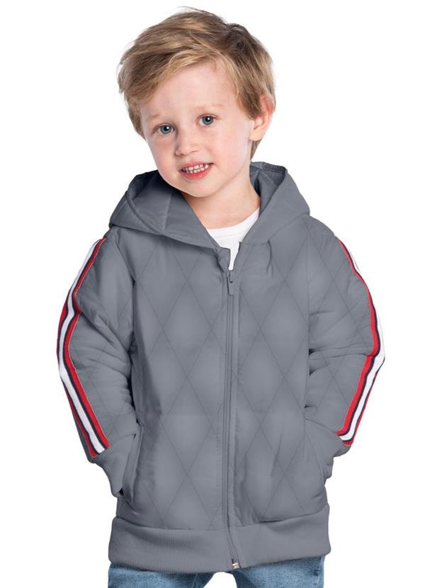 Vista 2 Jaqueta Infantil Menino Cinza Brandili Brandili