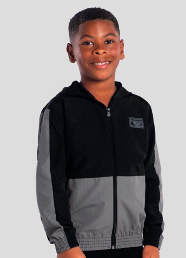 Jaqueta Infantil Menino em Microfibra Preto