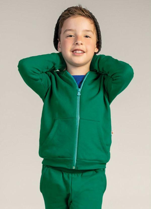 Jaqueta Infantil Menino em Moletom Verde