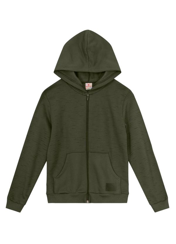 Vista 2 Jaqueta Infantil Menino em Moletom Verde Brandili Brandili