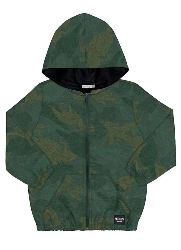 Vista 2 Jaqueta Infantil Menino em Politel Camuflada Verde Alakazoo Alakazoo