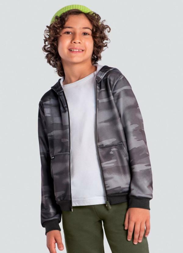 Jaqueta Infantil Menino Moletom Cinza