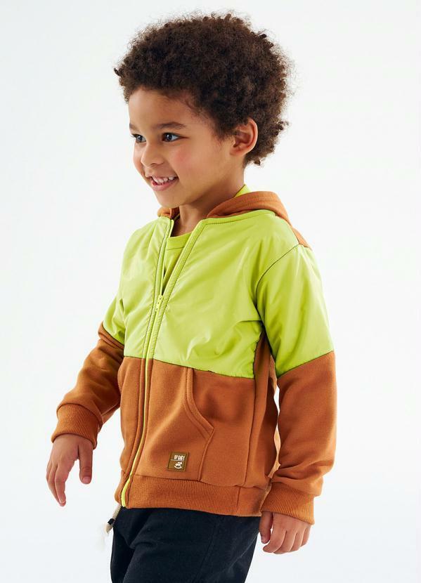 Vista 2 Jaqueta Infantil Menino Moletom Marrom Up Baby Up Baby