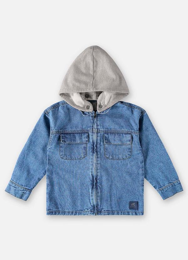 Vista 2 Jaqueta Jeans Infantil para Menino Azul Up Baby Up Baby