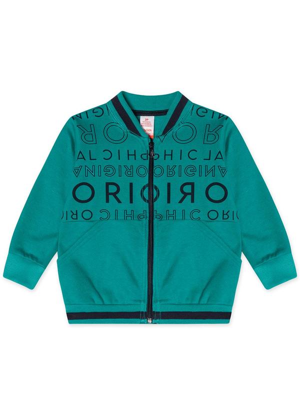 Jaqueta Moletom Infantil Masculina Verde