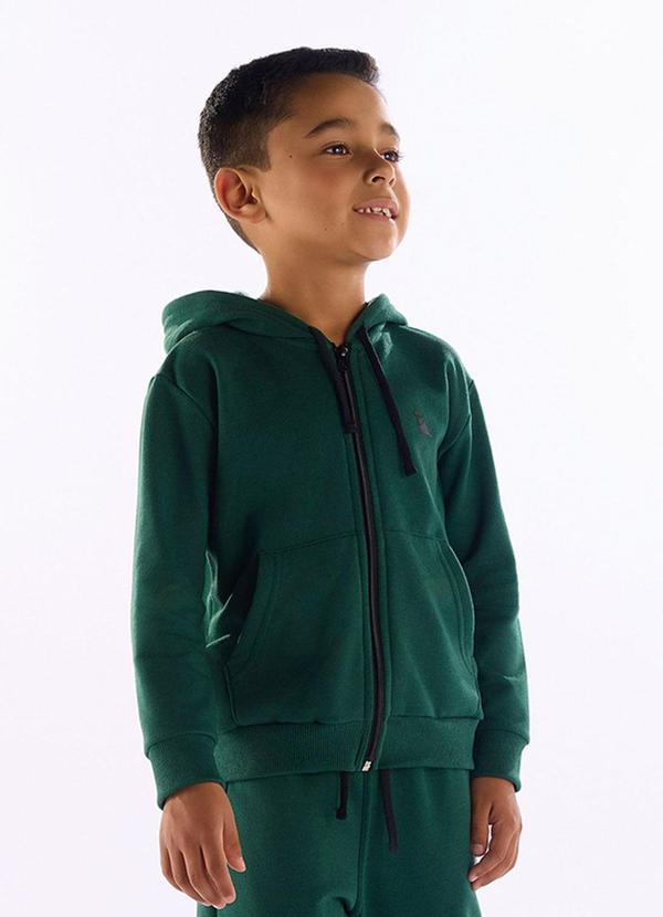 Jaqueta para Menino com Capuz Verde
